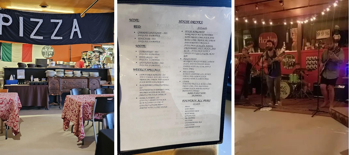 Pizza Stone VT Menu
